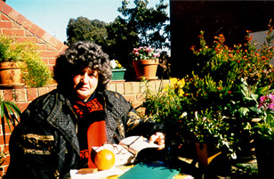 On Di's balcony in Australia, 1999